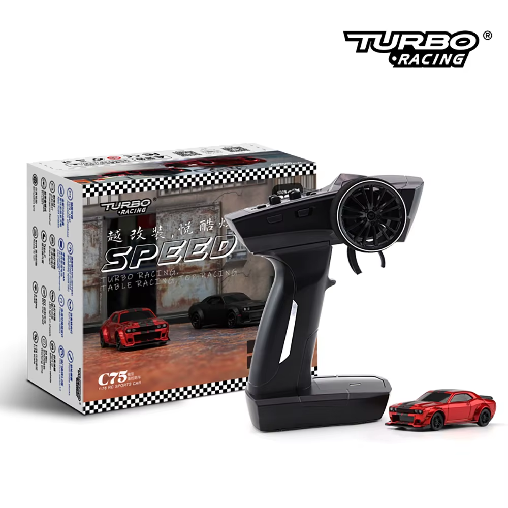 Turbo Racing 1:76 RC Car - RTR Proportional Control On-Road Toy for Adults