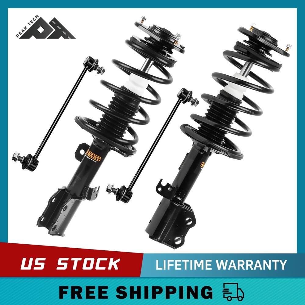 4PC Front Struts & Sway Bar Links Kit for Toyota Matrix Pontiac Vibe 2003 - 2008
