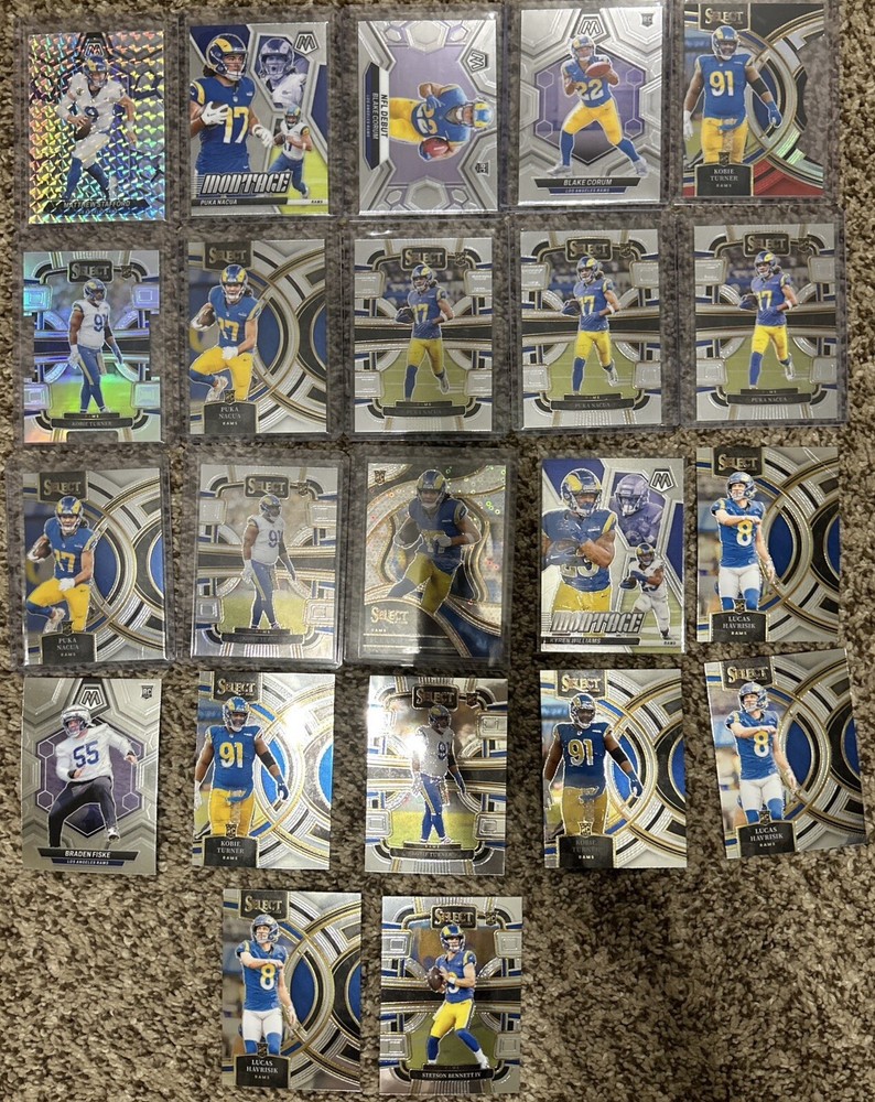 2023 - 2024 Panini Mosaic And Select Los Angeles Rams 22 Card Lot ! Puka Nacua