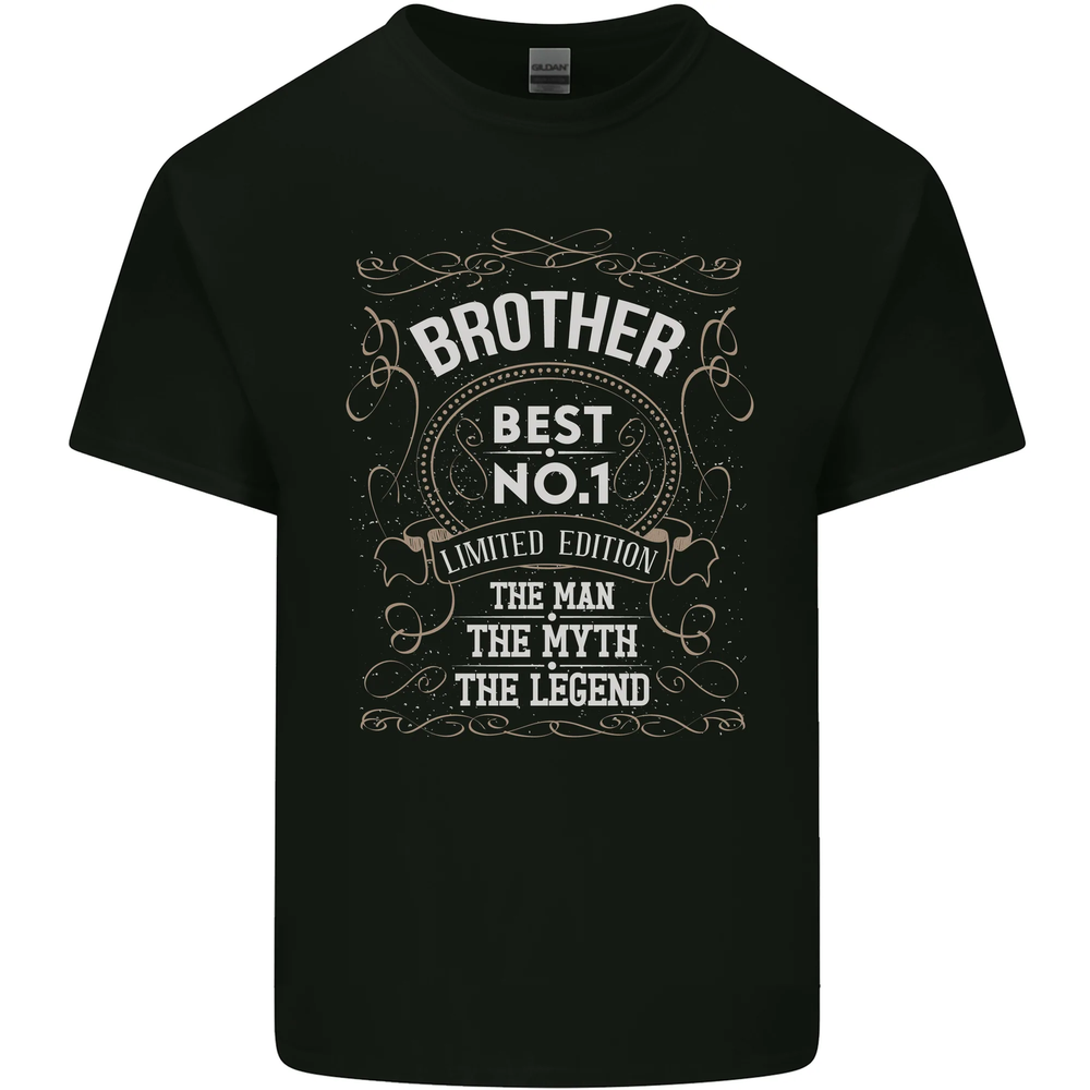 Fathers Day No 1 Brother Man Myth Legend Mens Cotton T-Shirt Tee Top