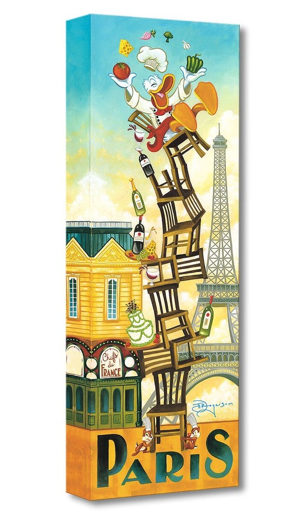 Disney Fine Art Donald Duck Paris Limited Edition TOC Print by Tim Rogerson