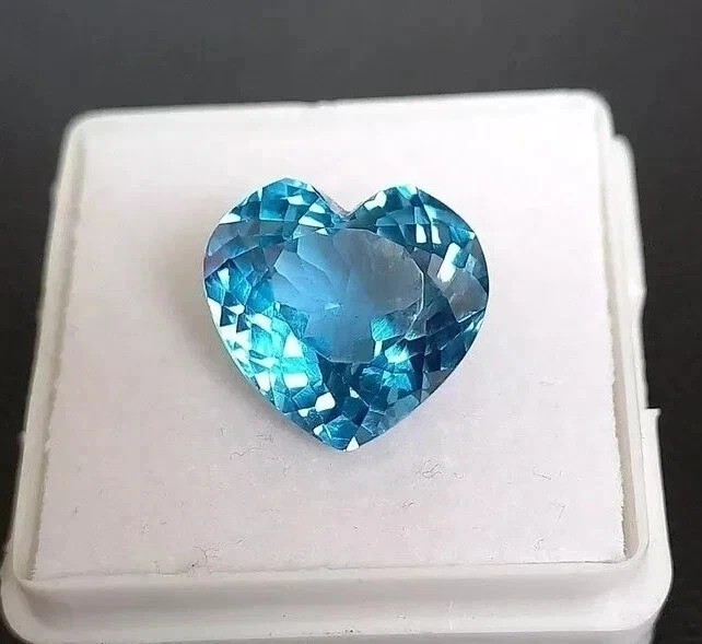 Blue Green Paraiba Tourmaline 8-9 Ct Certified Natural Heart Cut Loose Gemstone