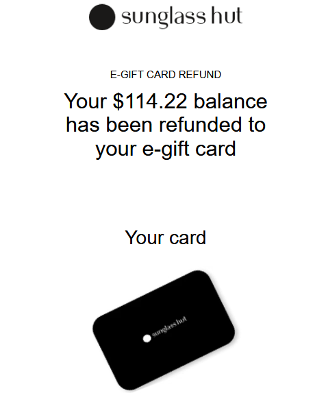 $114.22 Sunglass Hut Gift Card-image