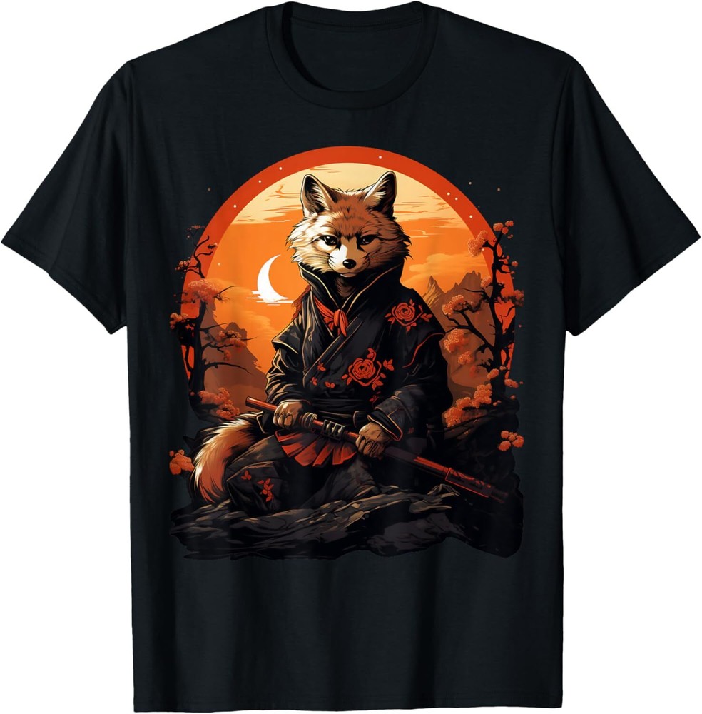 Japanese Kawaii Fox Warrior Ninja martial arts Fox T-Shirt Hoodie
