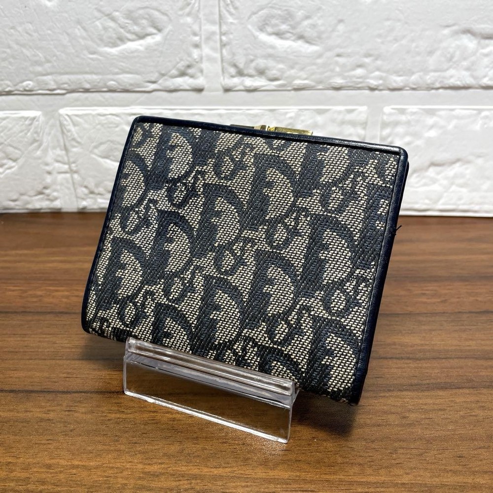 Dior Gama-Mouth Navy Bifold Wallet Pre-Owned Luxury