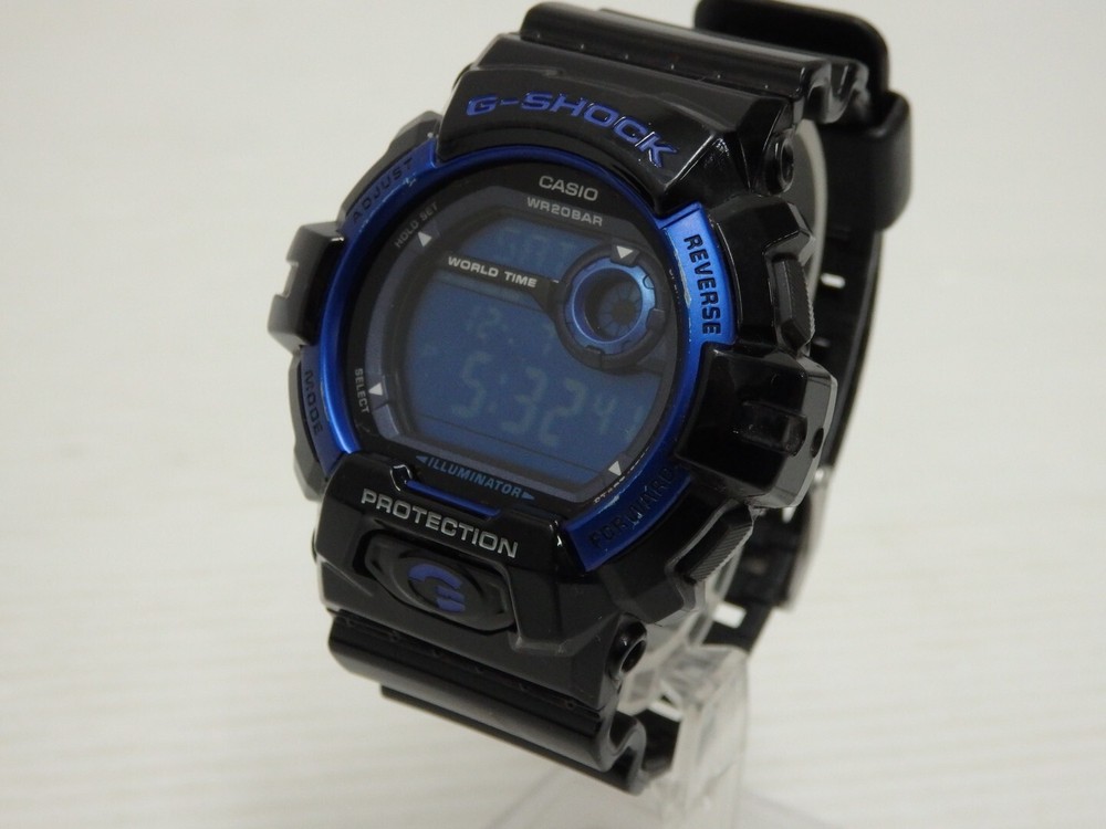 Used Casio G-Shock G-8900A Digital Quartz Black Blue Watch