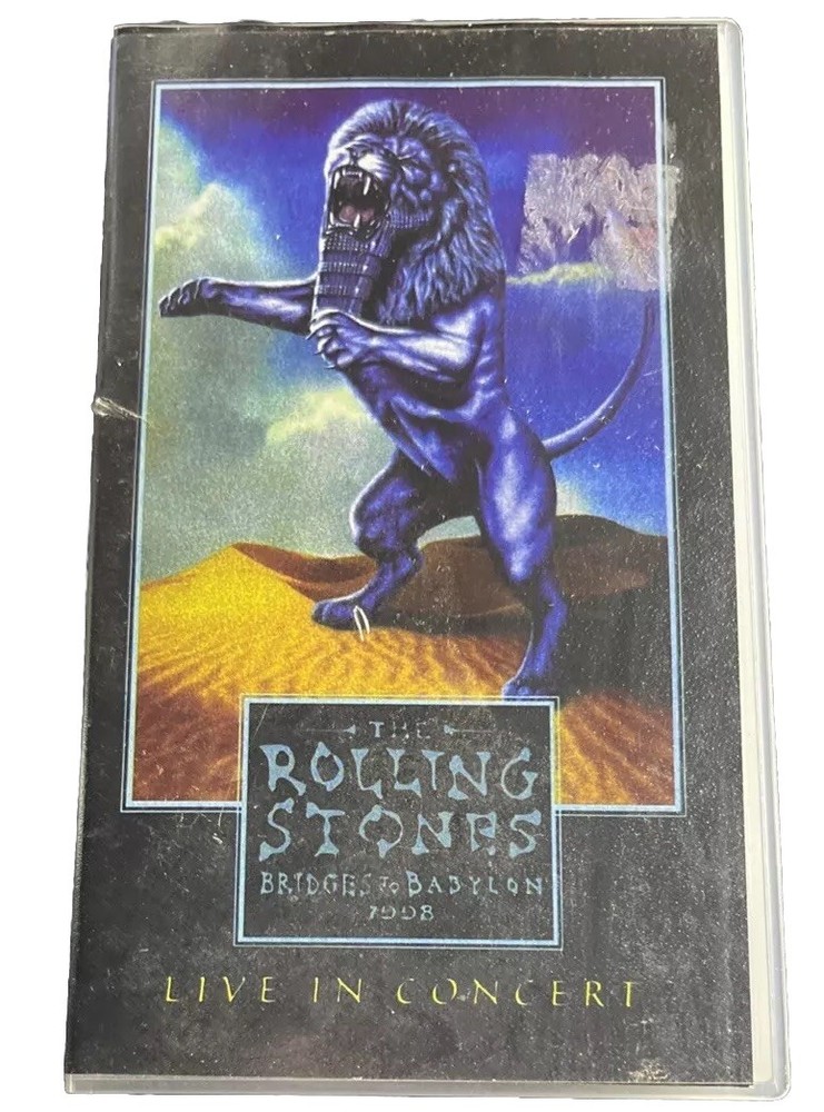 The Rolling Stones VHS Bridges & Babylon Live Concert 1998 Rare Like New Tape