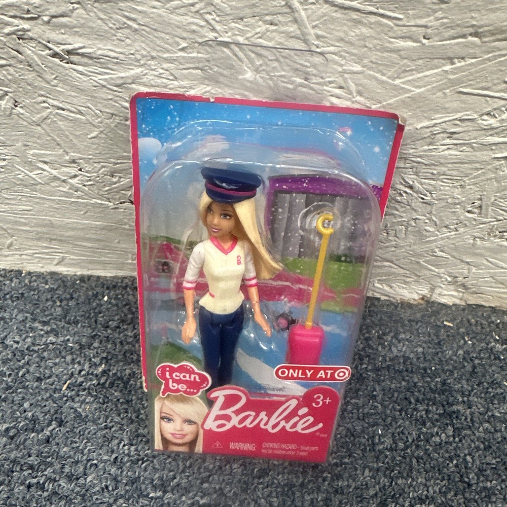 2013 Barbie Doll  'I can be'  Airplane Captain Mini Figure 4