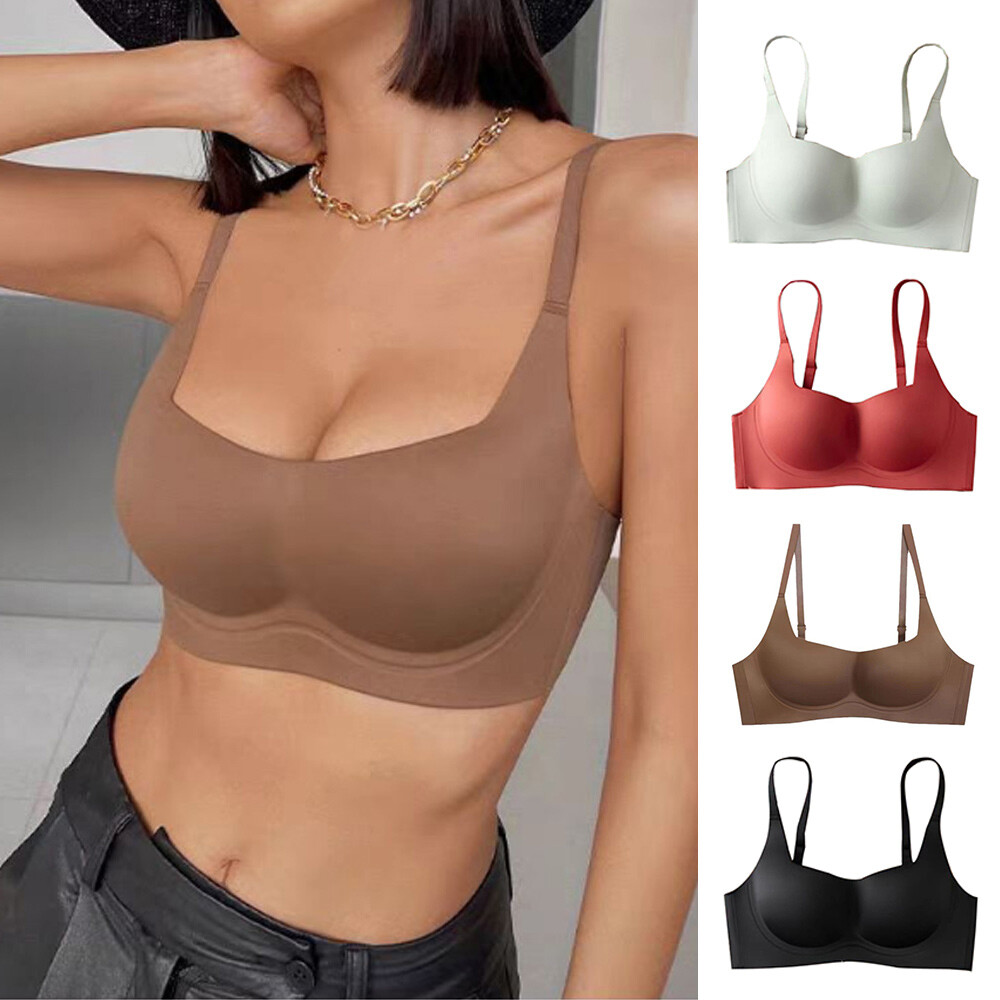 1 Pc Sports Bra Breast-Reducing Bra Seamless Women Wire-Free Soft Push-up Bra