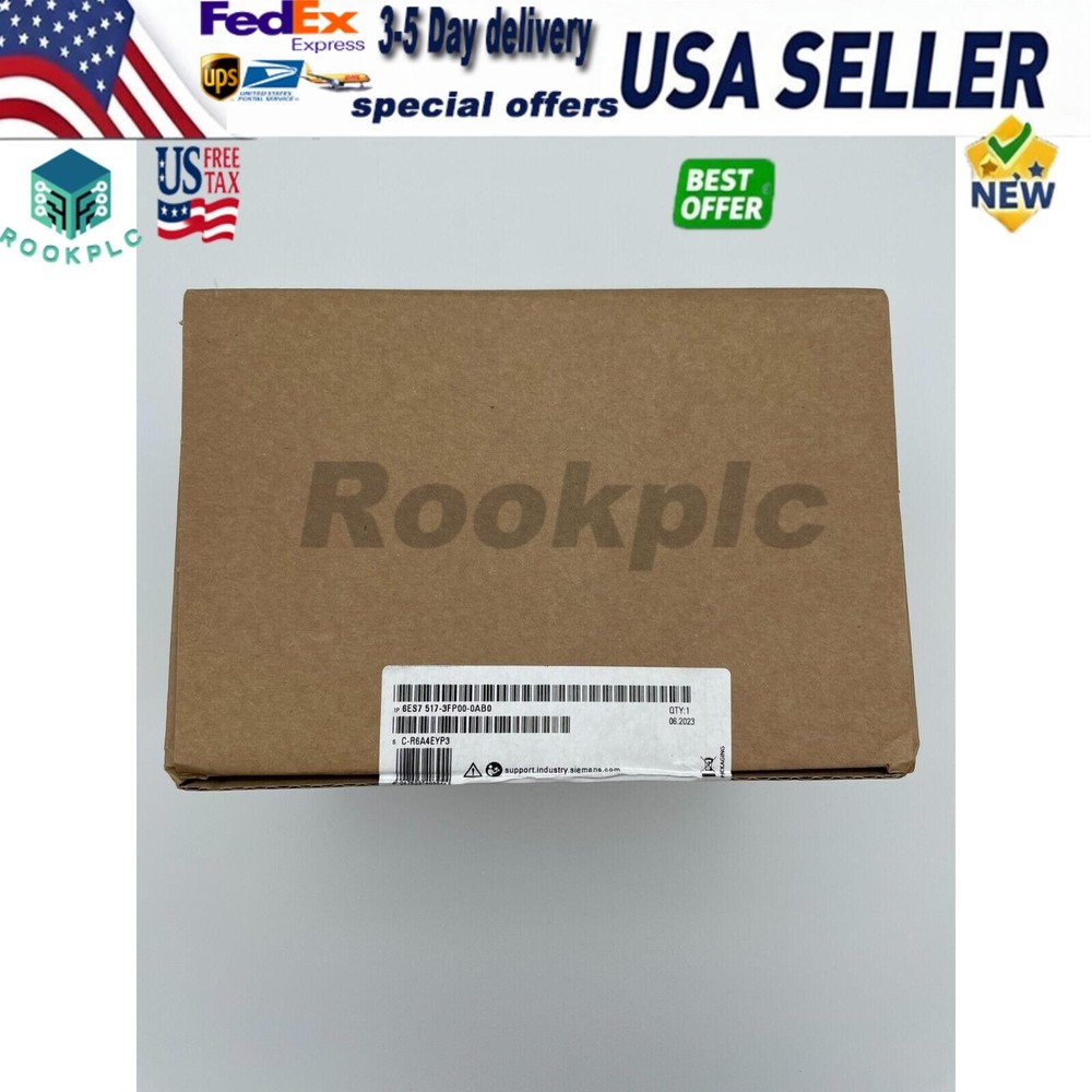 New Siemens 6ES7517-3FP00-0AB0 6ES75173FP000AB0 S7-1500F, CPU 1517F-3 PN/DP