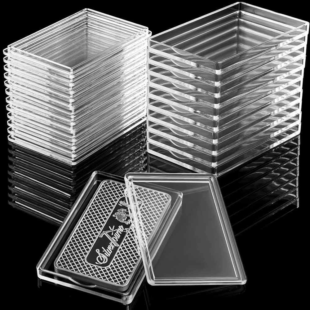 30 Pieces Silver Bar Storage 1 oz Holder Clear Acrylic