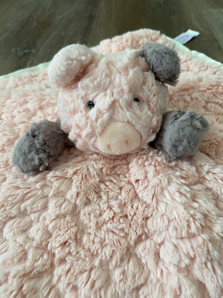 MARY MEYER BABY Pink Pig Soft Minky Lovey Security Blanket Plush for Baby