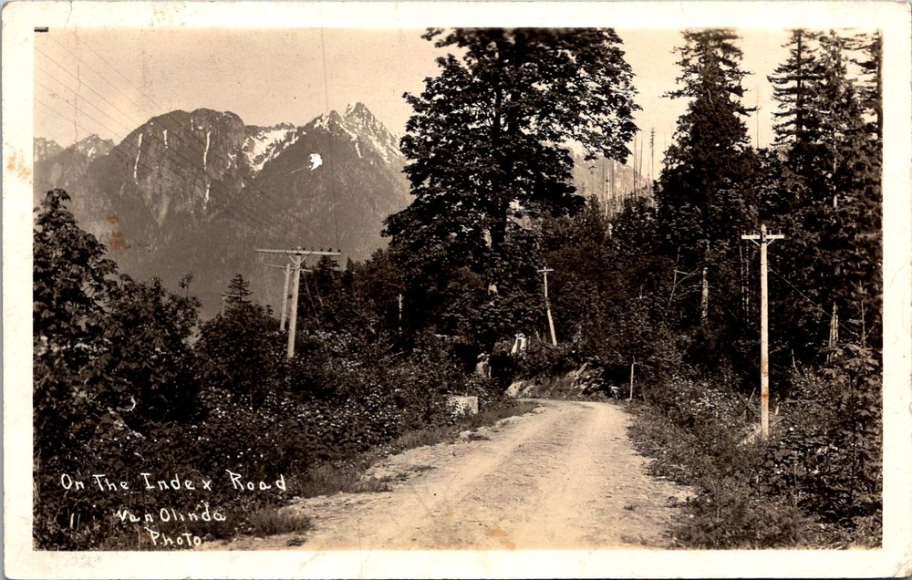 Index Washington Index Road Cascade Mountains Snohomish Cty. RPPC Postcard 32767