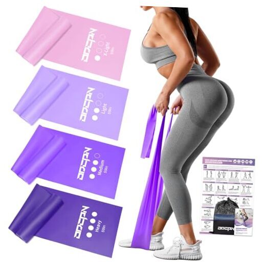 Resistance Bands for Physical Therapy Women, Extended Exercise 4.9FT Purple