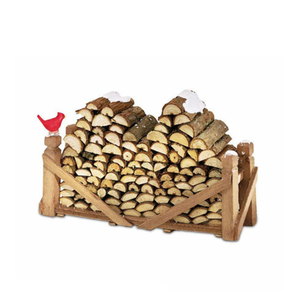 Rustic Village Log Pile for Cozy Fireplace Decor