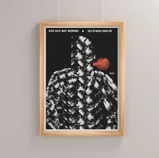 Vintage Polish muscle cult poster print illustration art plakat