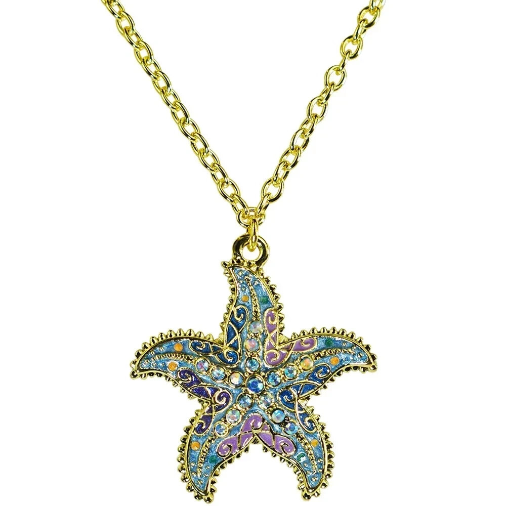 KIRKS FOLLY Magical Starfish Necklace goldtone C28