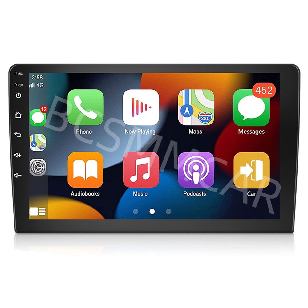 9in Car MP5 Player with Carplay, Bluetooth, RCA, USB, RDS, and Split Screen