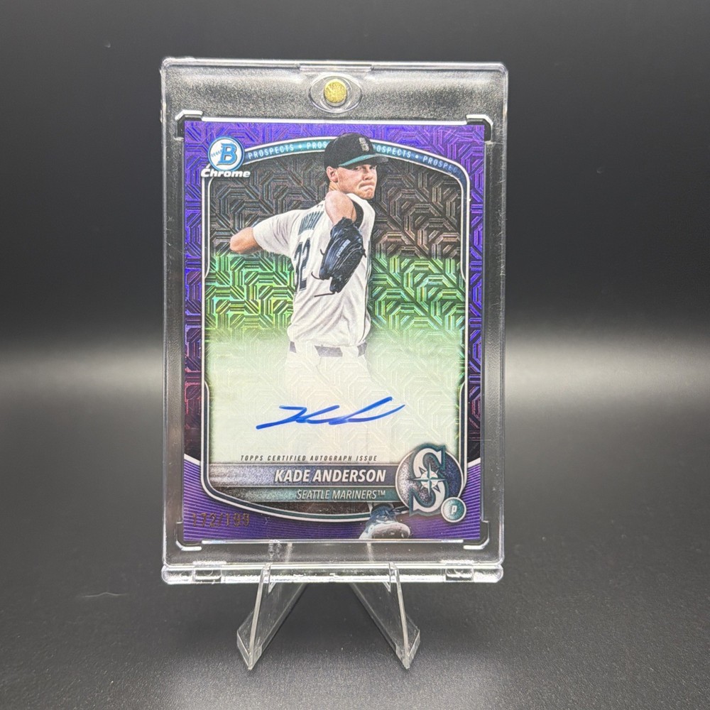 2025 Bowman Chrome Kade Anderson #BMA-KA Purple Mojo Refractor Auto /199