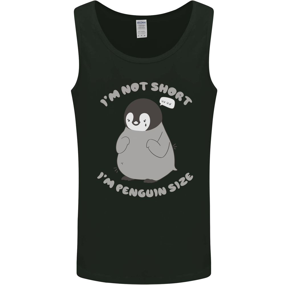 Im Not Short Im Penguin Size Funny Mens Vest Tank Top