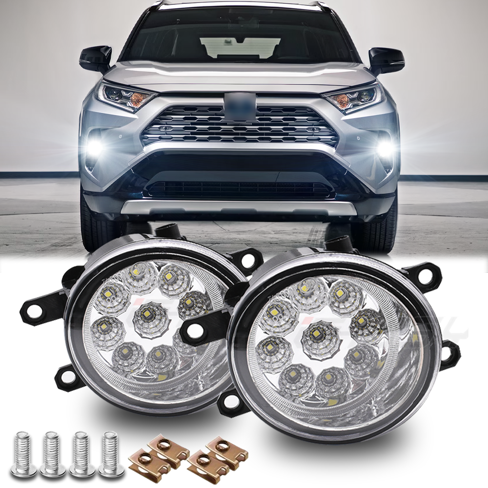 For 2019 2020 - 2022 Toyota RAV4 - Pair Front Bumper LED Fog Lights Lamps LH+RH