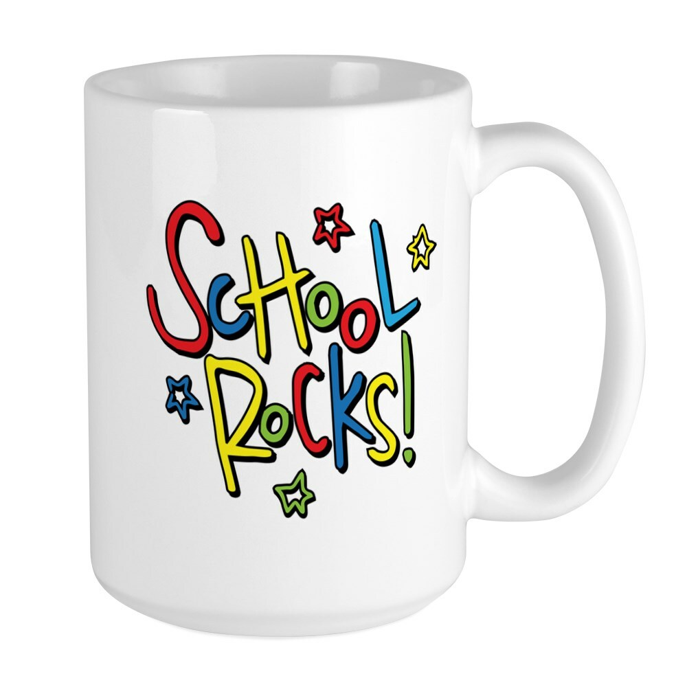 CafePress School Rocks! Coffee Mug, Large 15 oz. White Coffee Cup (1816096637)