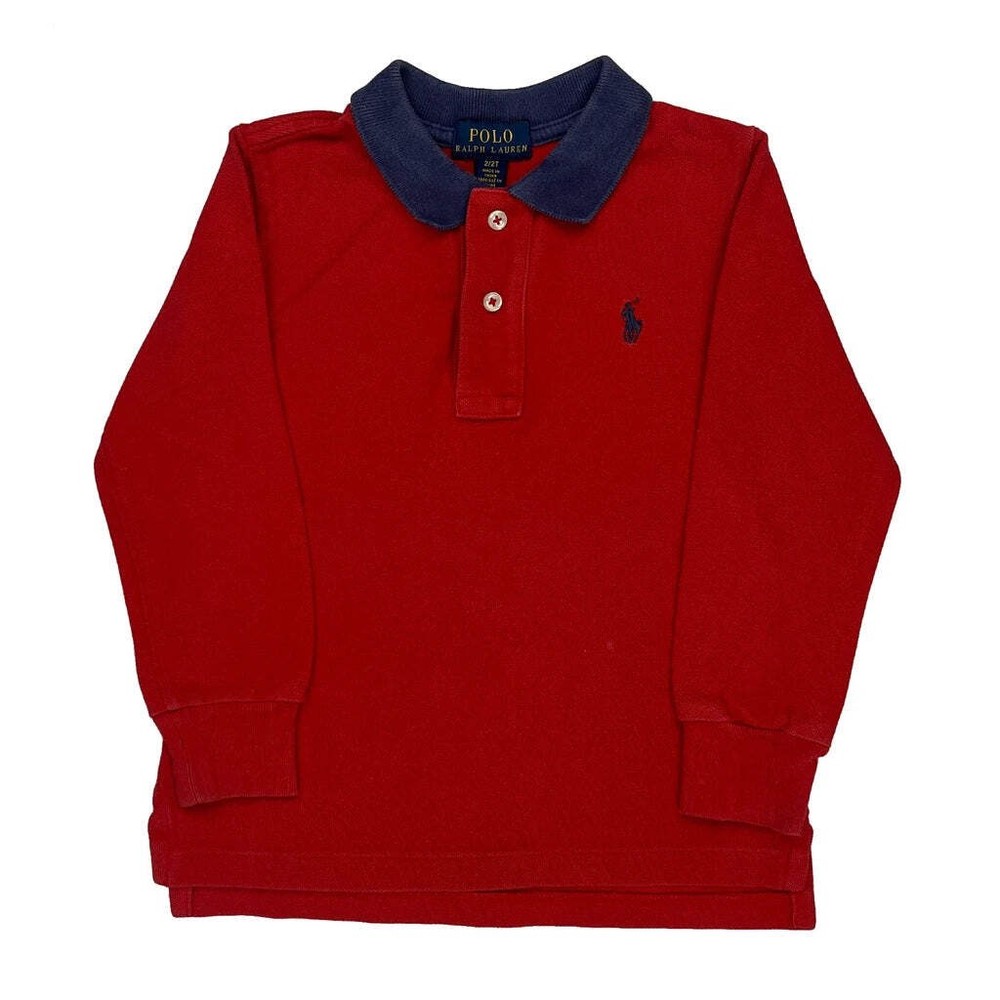 Age 3 Polo By Ralph Lauren Polo Shirt - 2XS Red Cotton