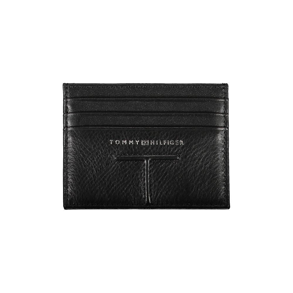 Tommy Hilfiger Mens Black Leather Bifold Wallet