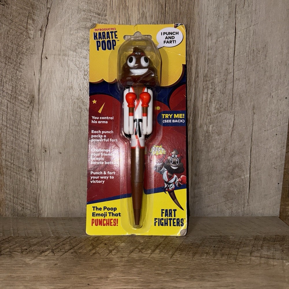 Karate Poop Pen with Punching Action and Fart Sounds – Hilarious Gag Gift for Fart Fighters