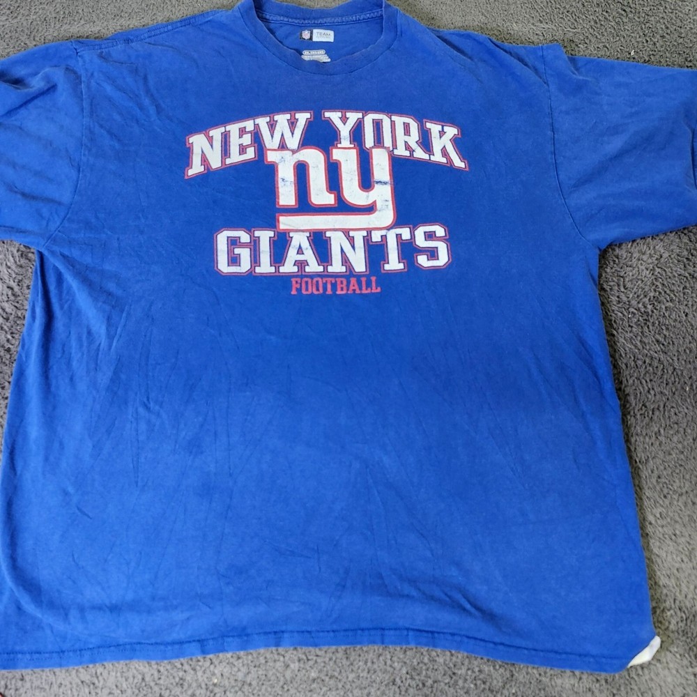 New York Giants Team Apparel 2XL T-Shirt  Blue Cotton Blend  NFL Official Mercha