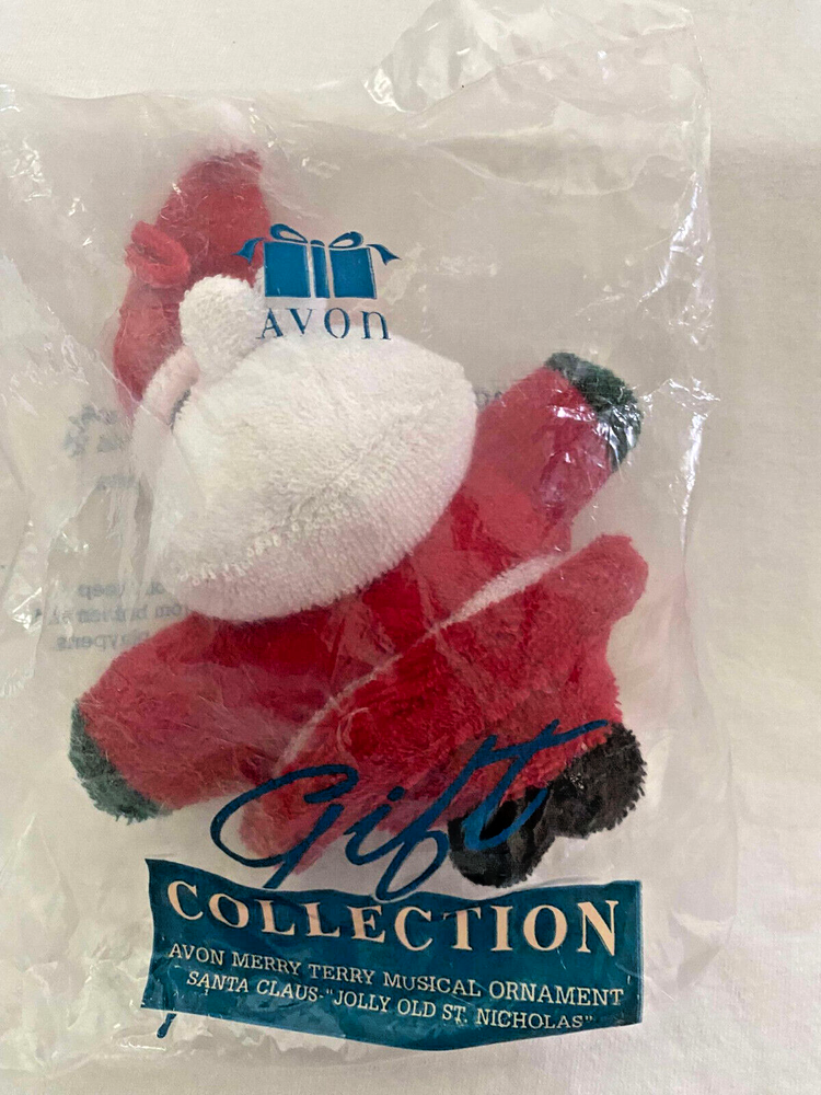 Vintage 1995 Avon Gift Collection Merry tarry musical ornament Santa Claus