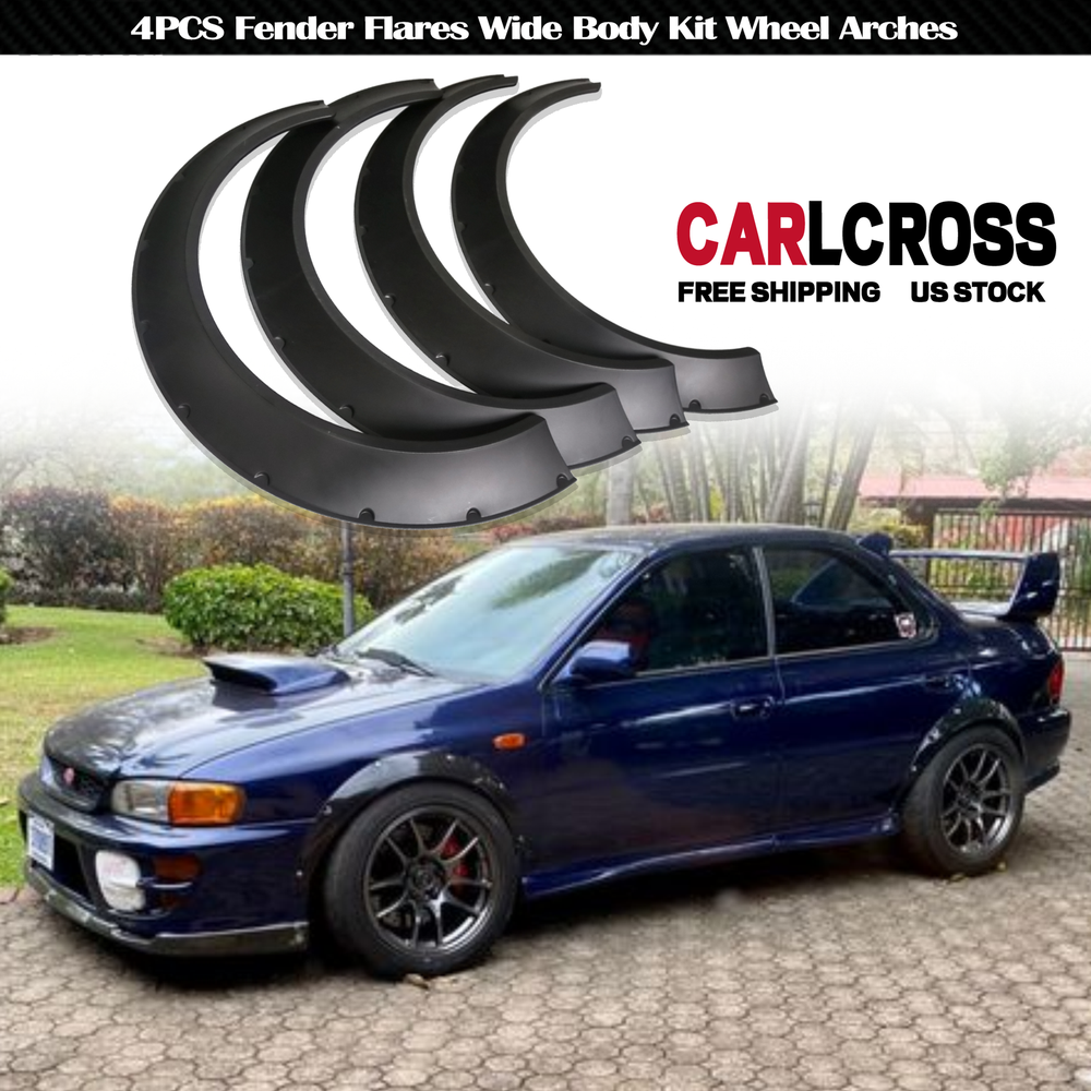 4PCS Universal Extra Wide Car Fender Flares for Subaru Impreza Wheel Arches