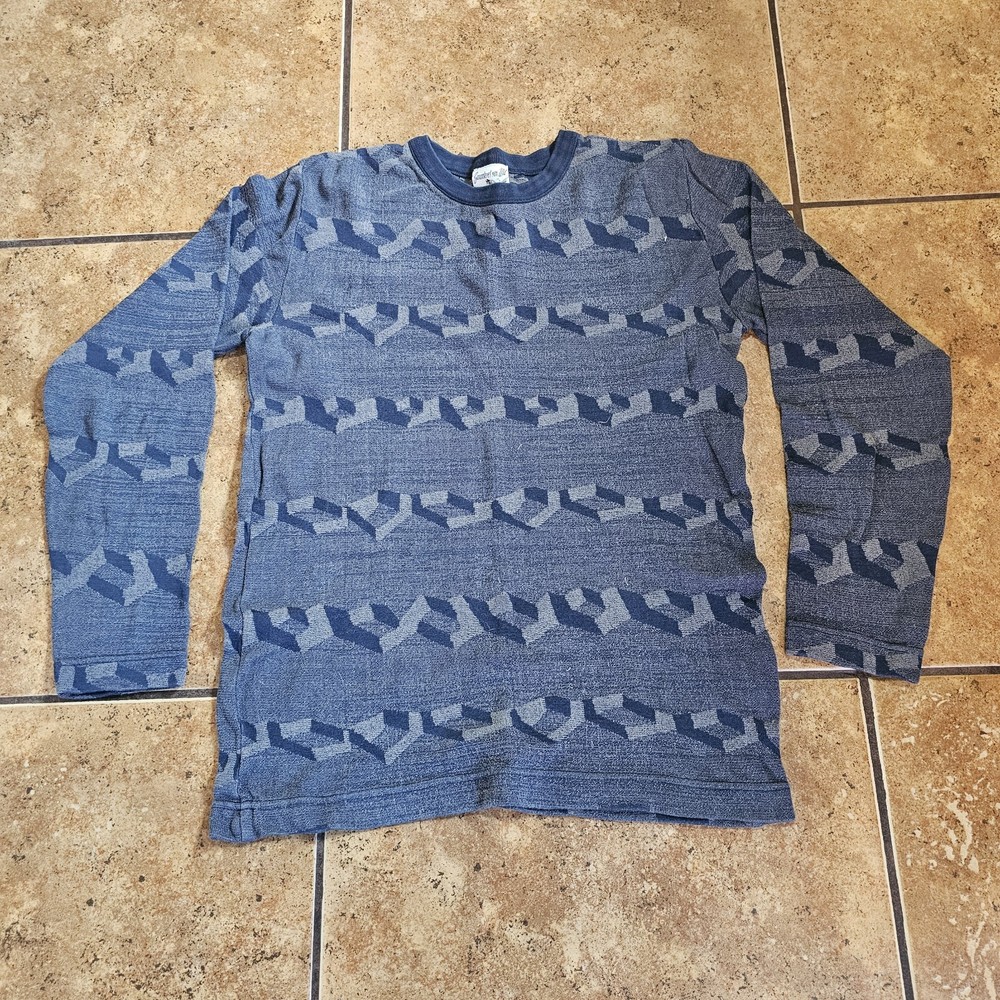 Garanteret Ren Uld Fisherman Sweater SNS Herning Knit Geometric Size Small