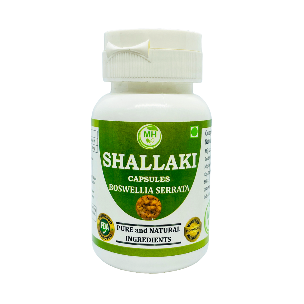 Shallaki (Boswellia serrata) Capsules For Joint Pain Relief Pack of 60 x 500 mg