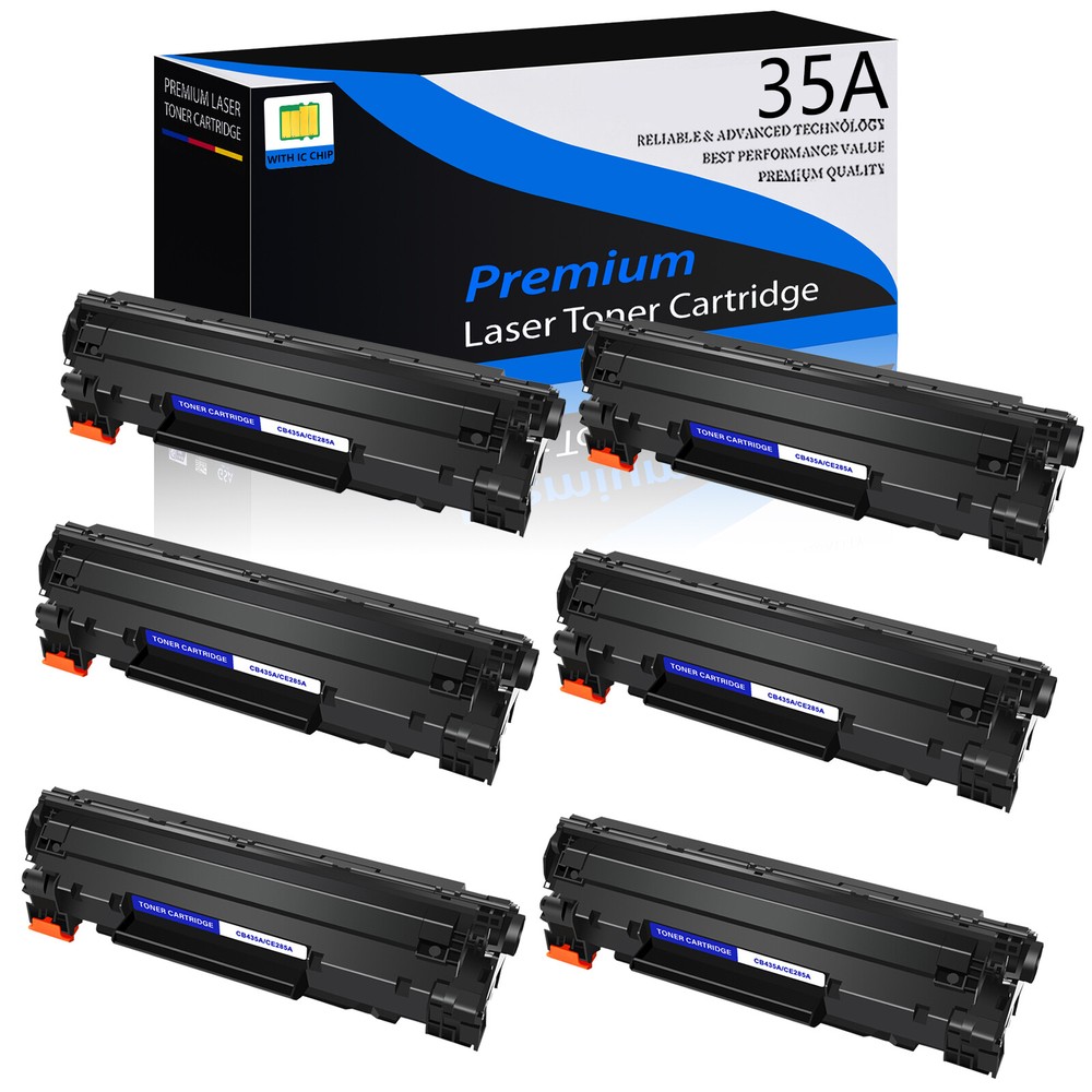 6 PACK CB435A 35A Toner Cartridge for HP LaserJet  P1002 P1005 P1006 P1003 P1009