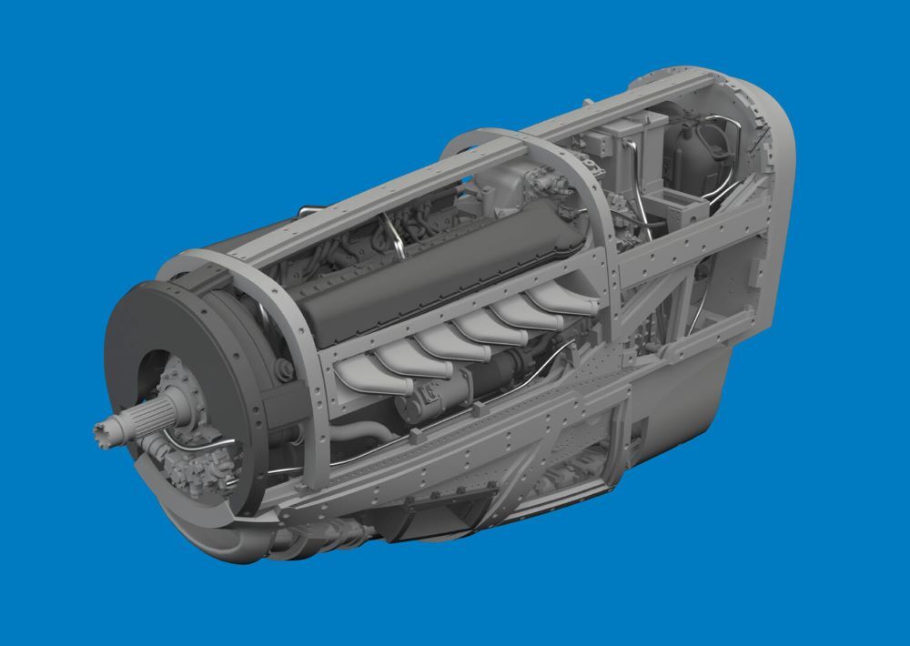 Eduard 672389 1/72 Aircraft- P51D Engine for EDU (Resin)