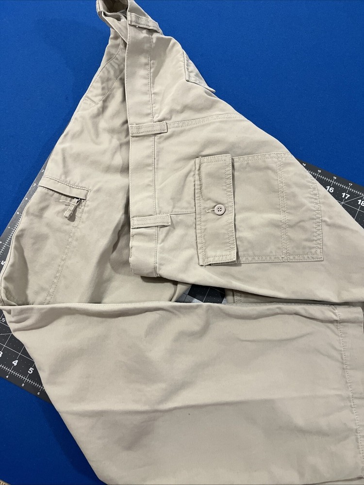 Dockers D3 Classic Canvas Cargo Pants Mens 36x32 Tan Loose Fit Baggy Skater Y2K