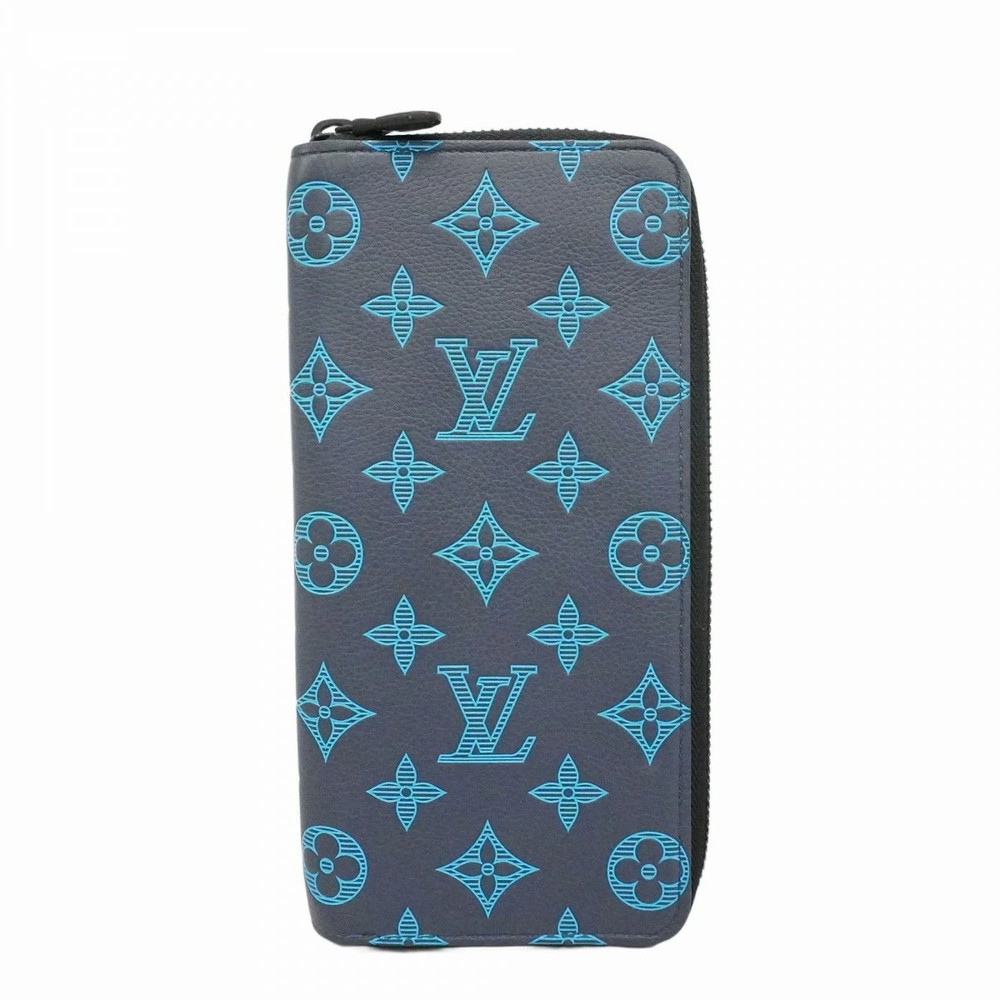 LOUIS VUITTON Monogram Shadow Zippy Wallet Long Vertical Used