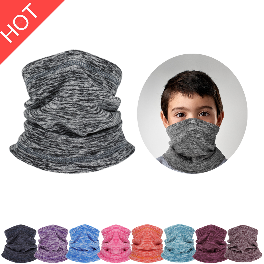 Kids Fleece Neck Warmer Winter Neck Gaiter Windproof Toddler Scarf Face Cover