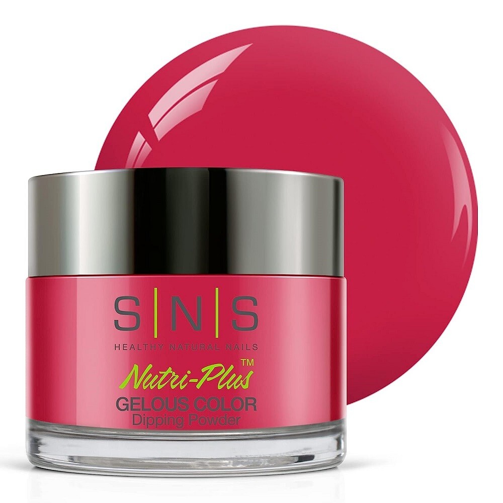 SNS Nail Dipping Powder BOS07 Ripe Red Berry 1 oz