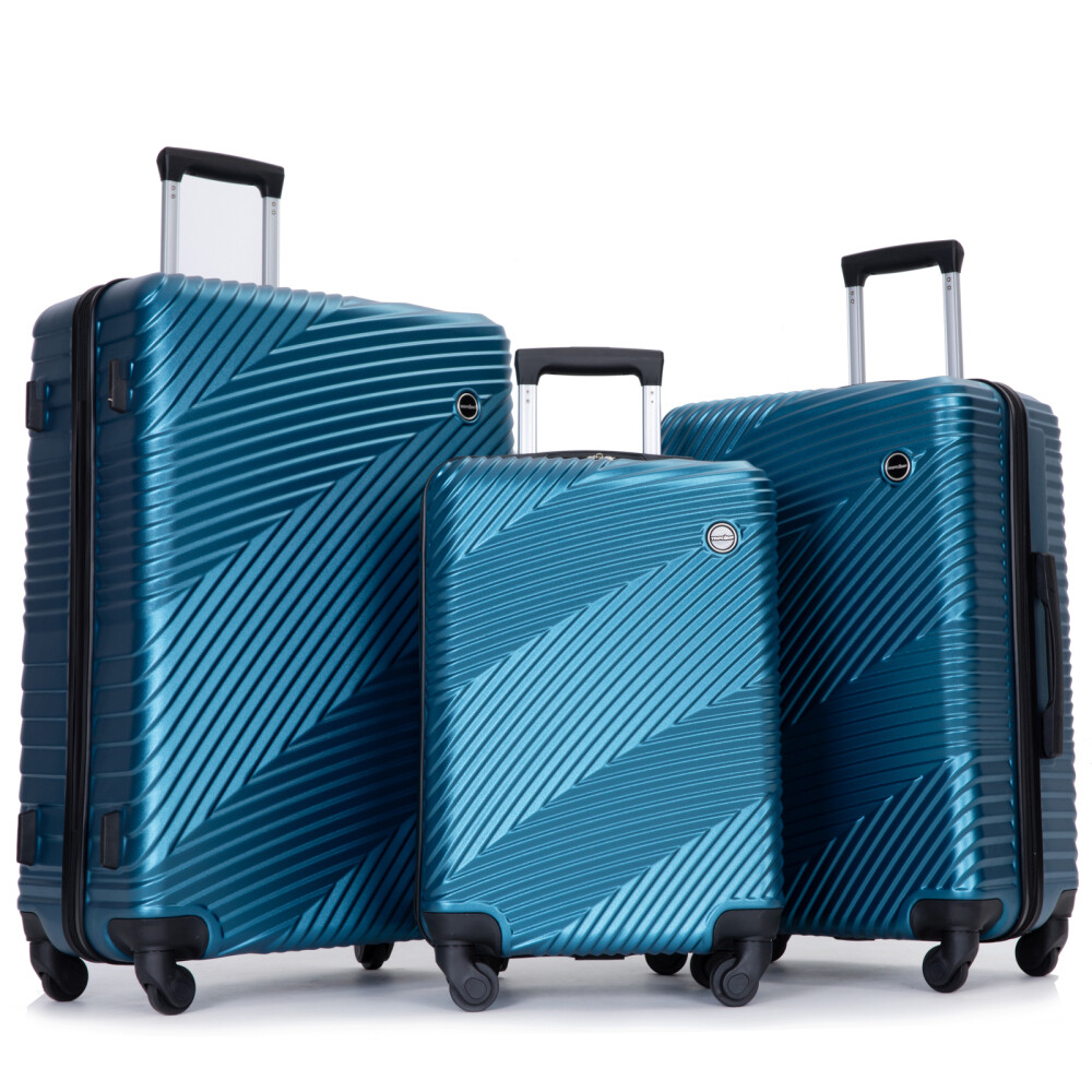 20 24 28 Inch Lightweight PC+ABS Spinner Luggage 3-Piece Set