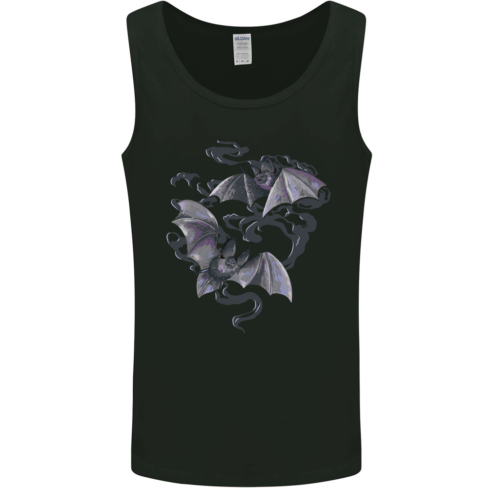 Bats and Smoke Vampires Halloween Mens Vest Tank Top