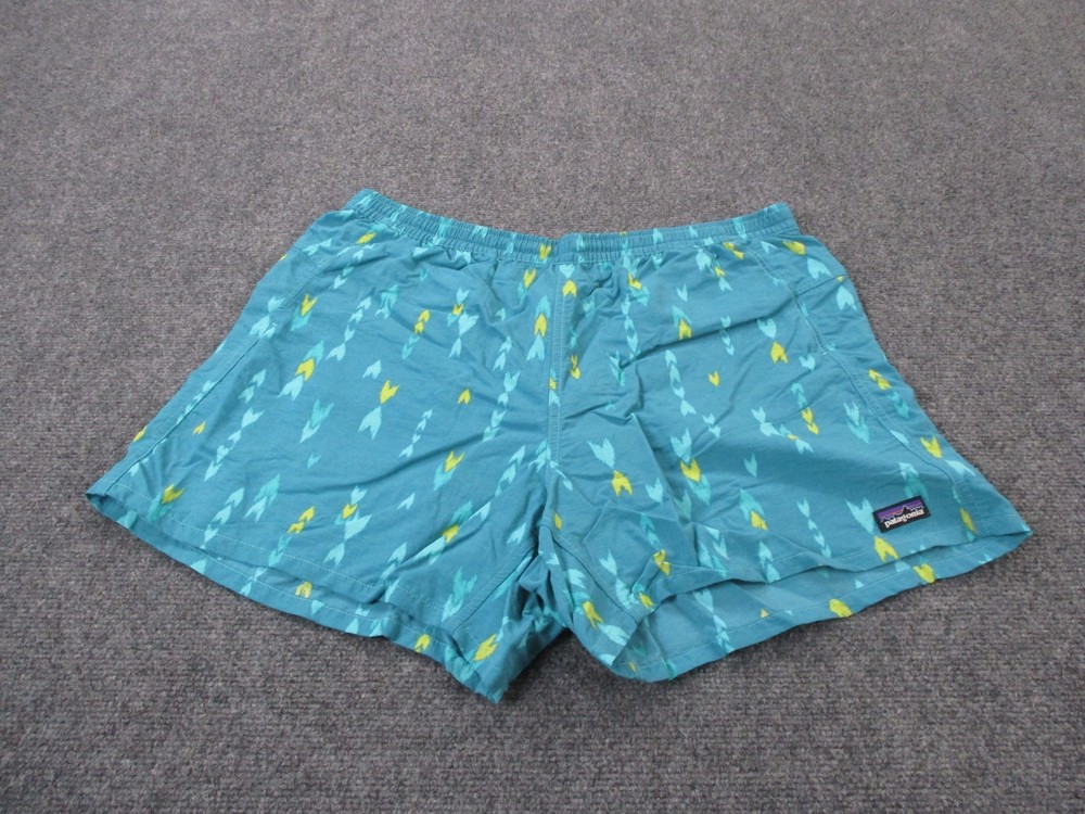 Patagonia Shorts Womens L Blue Aztec Nylon Baggies Casual Active Unlined 57057