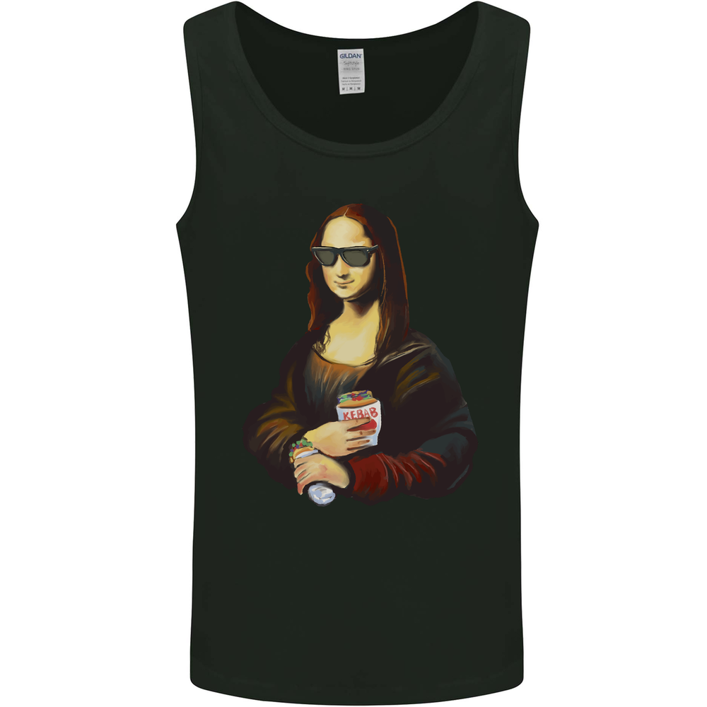 Kebab Mona Lisa Funny Food Mens Vest Tank Top