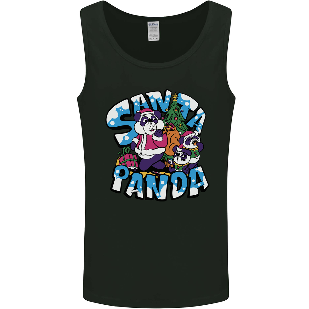 Funny Christmas Santa Panda Mens Vest Tank Top