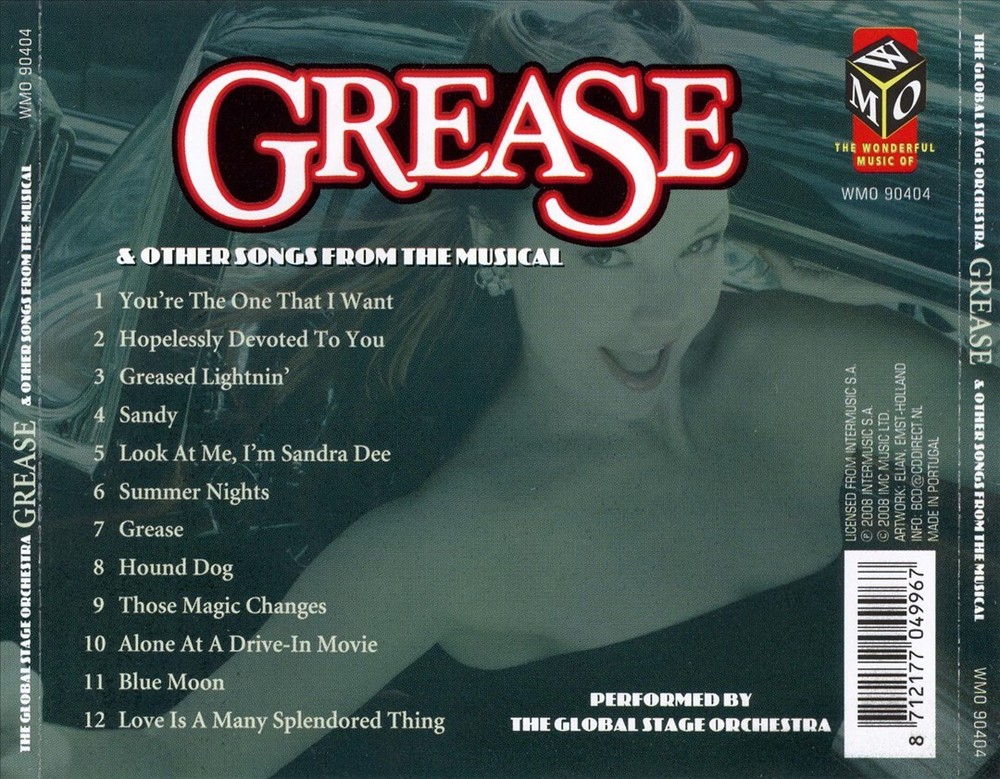 GLOBAL STAGE ORCHESTRA GREASE AND OTHER SONGS FROM THE MUSICAL NEW CD