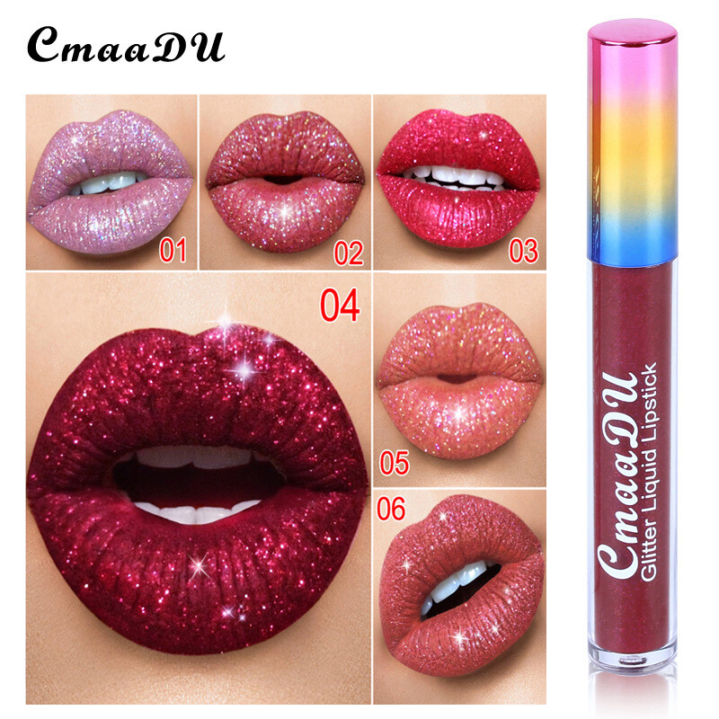 Diamond Sparkle Lip Gloss with Iridescent Shine and Glitter for High Shine Lips  