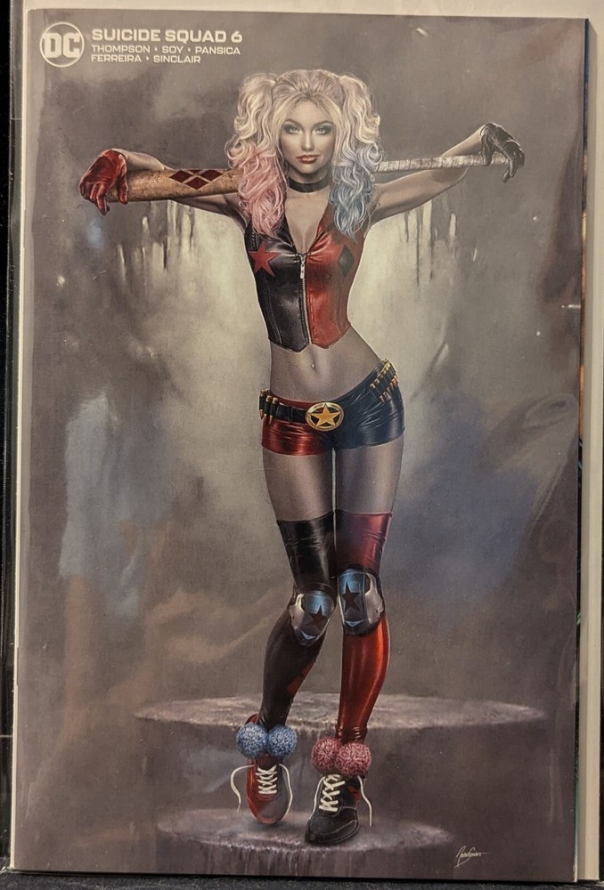 SUICIDE SQUAD #6  NM+ HARLEY QUINN NATALI SANDERS MINIMAL VIRGIN DRESS VARIANT