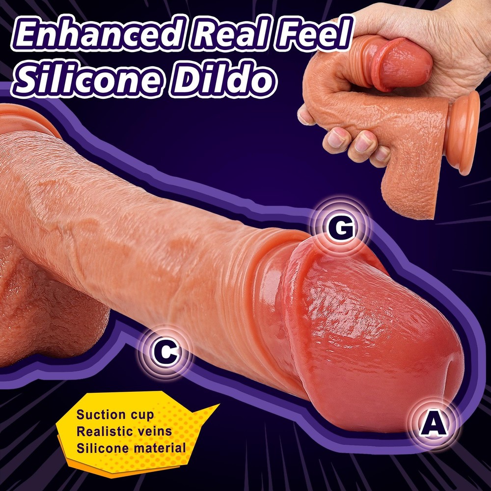 Soft Silicone G-Spot Anal Dildo with Suction Cup for Stimulation Waterproof Sex Toy
