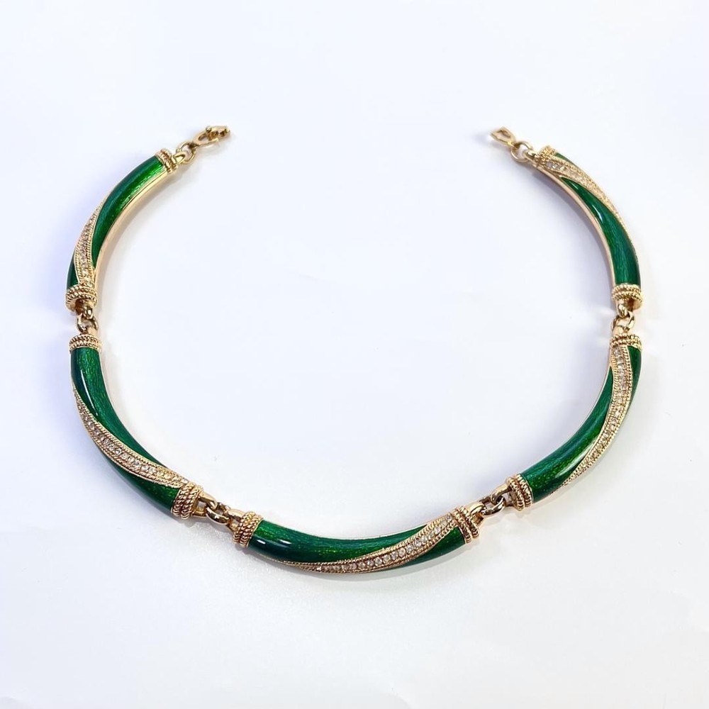 Dior Rhinestone Choker Necklace Christian Inspired Elegance